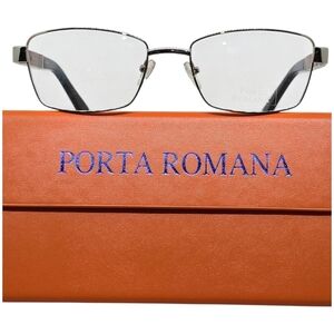 Porta Romana Eyeglasses with Case size 54/18/135 wood metal combination